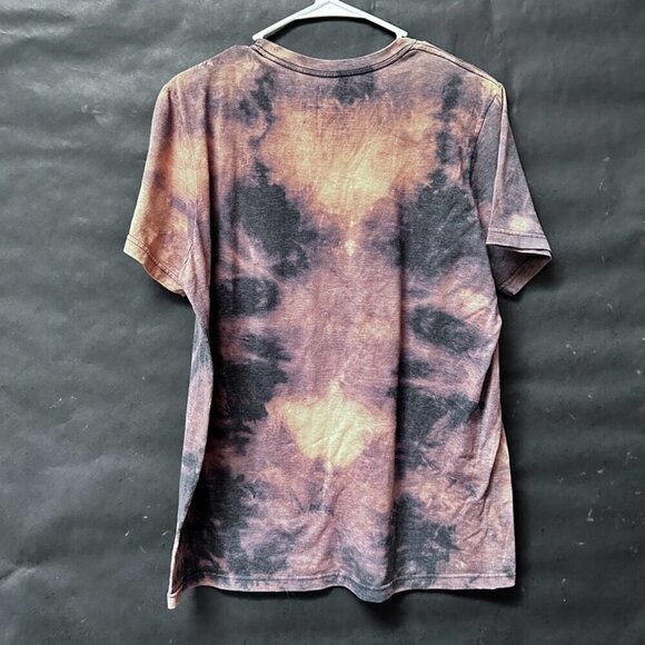 Hurley Tee Shirt Size Large BrowN Tie Dyed Bleached Grunge Distressed - Picture 7 of 8